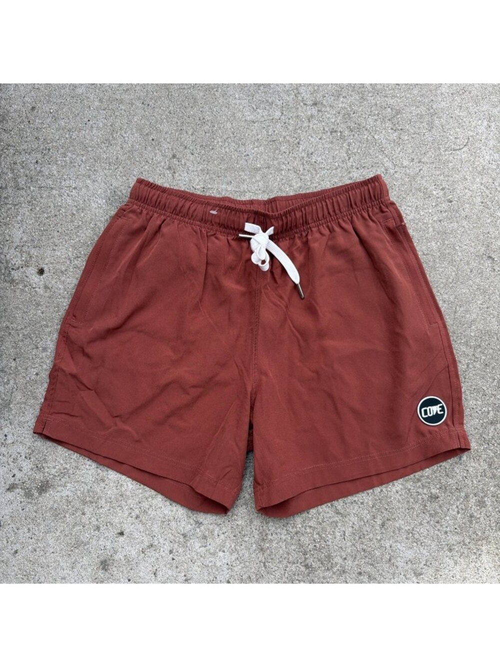 Cove Shorts Mens Rustic Orange 38 Athletic Gym 5" Inseam Drawstring
